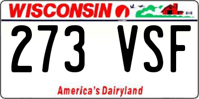 WI license plate 273VSF