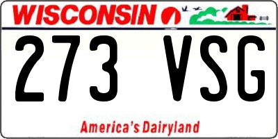 WI license plate 273VSG