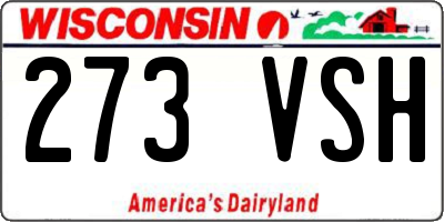 WI license plate 273VSH