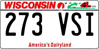 WI license plate 273VSI