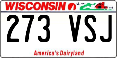 WI license plate 273VSJ