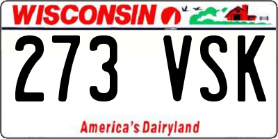 WI license plate 273VSK