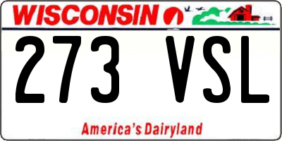 WI license plate 273VSL