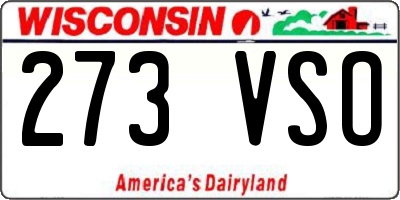 WI license plate 273VSO