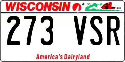 WI license plate 273VSR