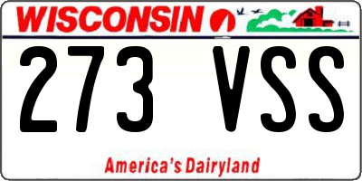 WI license plate 273VSS