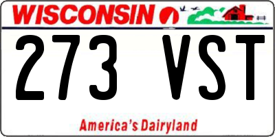 WI license plate 273VST