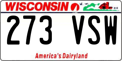 WI license plate 273VSW