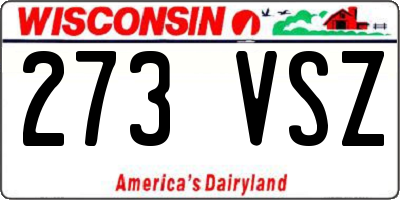 WI license plate 273VSZ