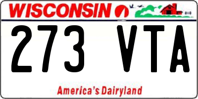 WI license plate 273VTA