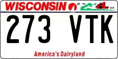 WI license plate 273VTK