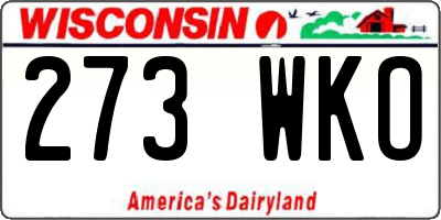 WI license plate 273WKO