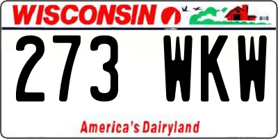 WI license plate 273WKW