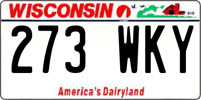 WI license plate 273WKY