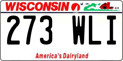 WI license plate 273WLI