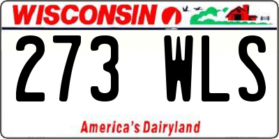 WI license plate 273WLS