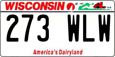 WI license plate 273WLW