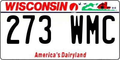 WI license plate 273WMC