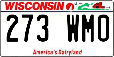 WI license plate 273WMO