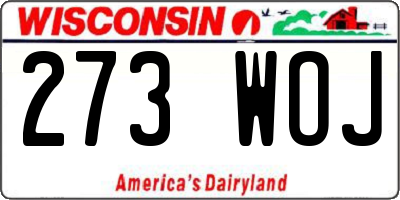 WI license plate 273WOJ