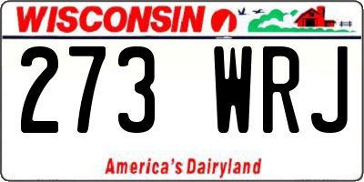 WI license plate 273WRJ