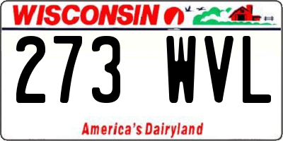 WI license plate 273WVL