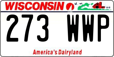 WI license plate 273WWP