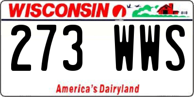 WI license plate 273WWS
