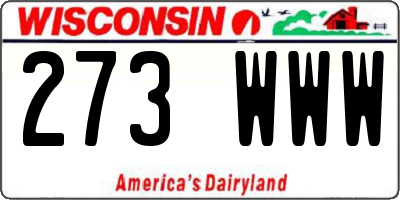 WI license plate 273WWW