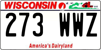 WI license plate 273WWZ