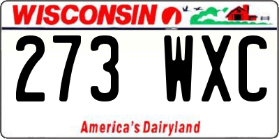 WI license plate 273WXC