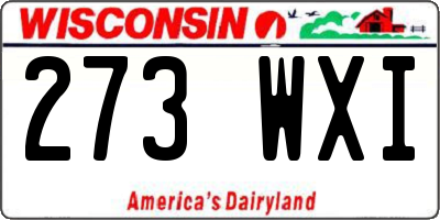 WI license plate 273WXI