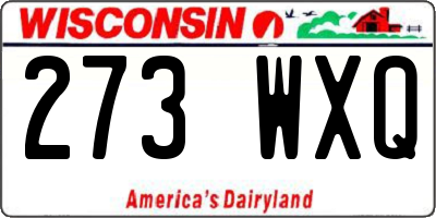 WI license plate 273WXQ