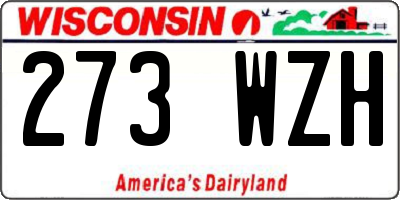 WI license plate 273WZH
