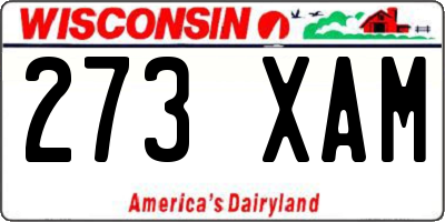 WI license plate 273XAM