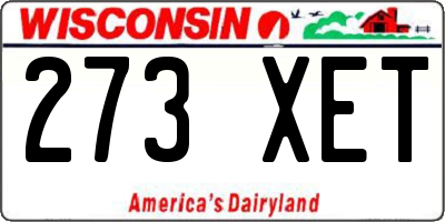 WI license plate 273XET