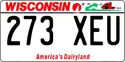 WI license plate 273XEU