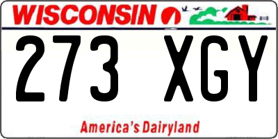 WI license plate 273XGY