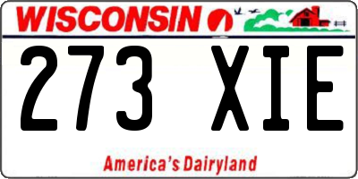 WI license plate 273XIE