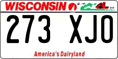 WI license plate 273XJO