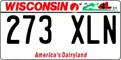 WI license plate 273XLN