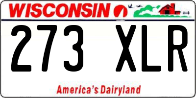 WI license plate 273XLR