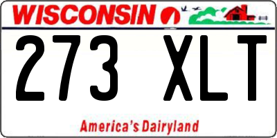 WI license plate 273XLT