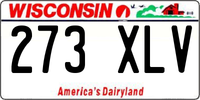 WI license plate 273XLV