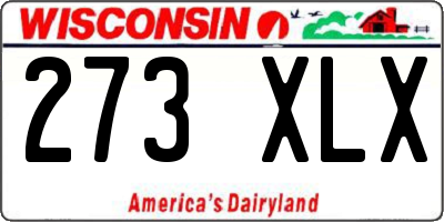 WI license plate 273XLX