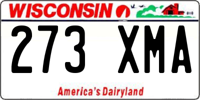 WI license plate 273XMA