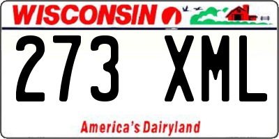 WI license plate 273XML