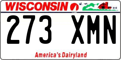 WI license plate 273XMN