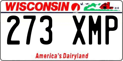 WI license plate 273XMP