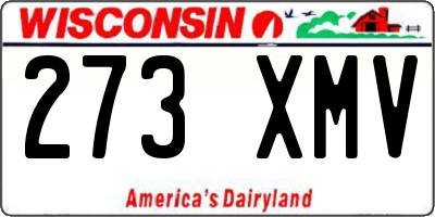 WI license plate 273XMV